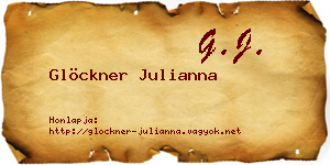 Glöckner Julianna névjegykártya