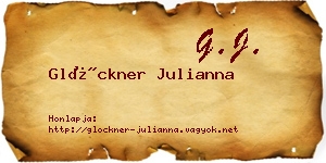 Glöckner Julianna névjegykártya